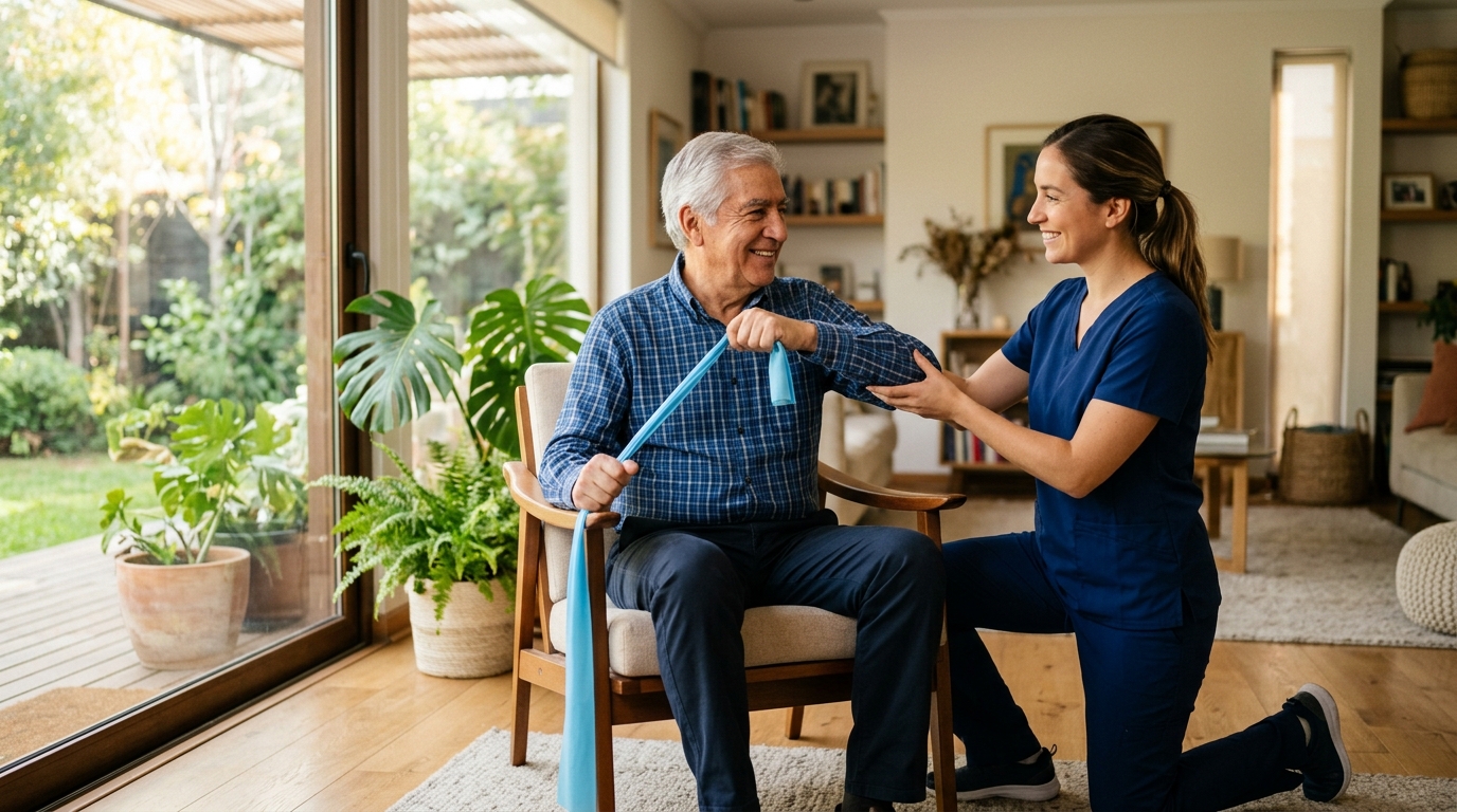 Kinesiología en traumatología del adulto mayor a domicilio en Santiago